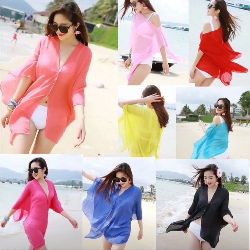 Sexy chiffon Baiting suit cover up NWT